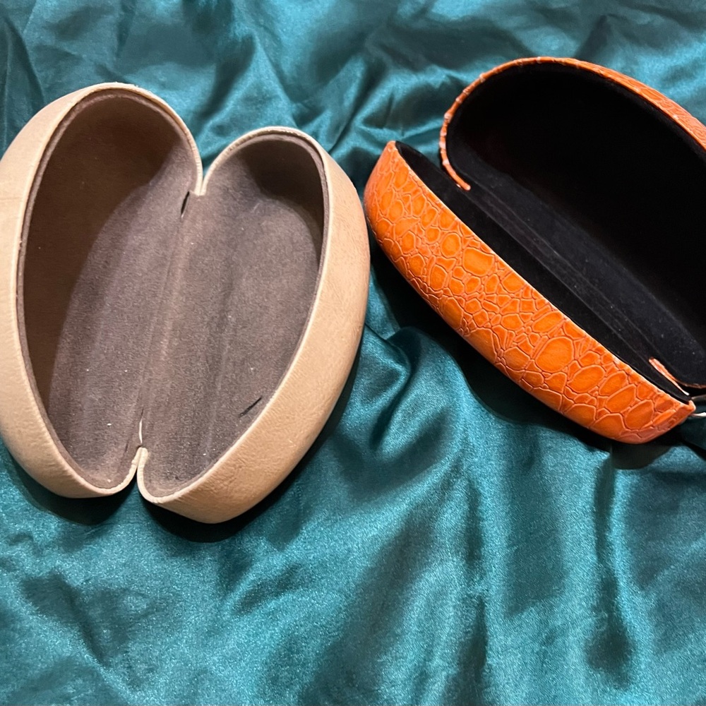 2 large sunglass case one  with wrist strap